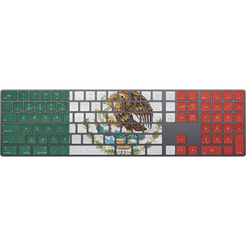 Mexico Flag Distressed Magic Keyboard with Numeric Keypad Skin