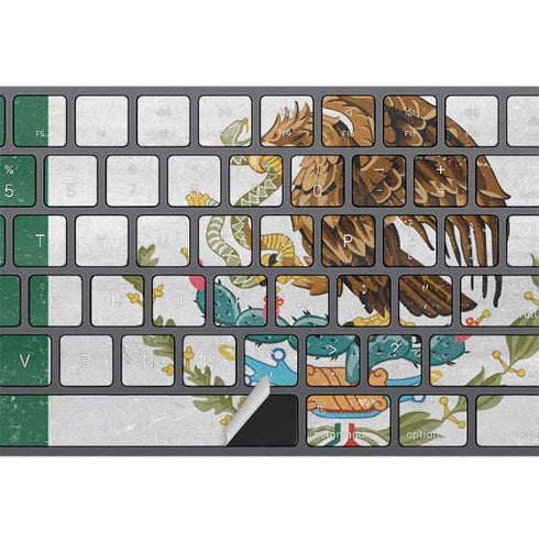 Mexico Flag Distressed Magic Keyboard with Numeric Keypad Skin