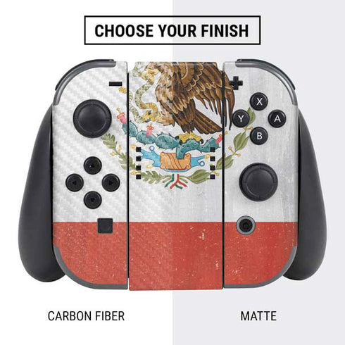 Mexico Flag Distressed Nintendo Switch Bundle Skin