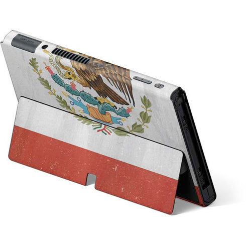 Mexico Flag Distressed Nintendo Switch OLED (2021) Skin