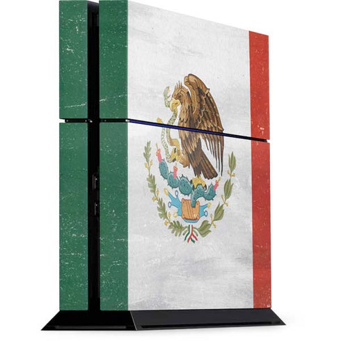 Mexico Flag Distressed PS4 Console Skin