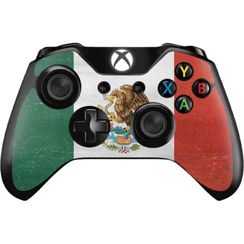 Mexico Flag Distressed Xbox One Controller Skin
