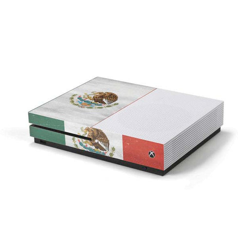 Mexico Flag Distressed Xbox One S Console Skin
