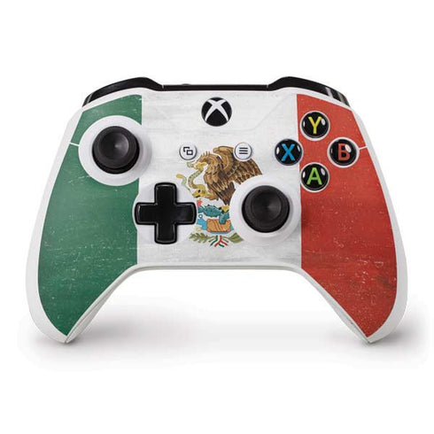Mexico Flag Distressed Xbox One S Controller Skin