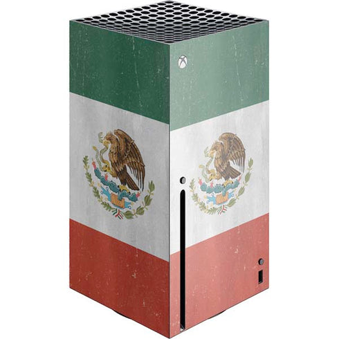 Mexico Flag Distressed Xbox Series X Console Skin