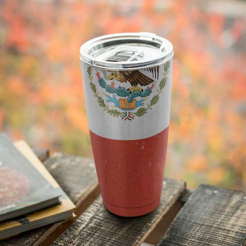 Mexico Flag Distressed Yeti 20oz Tumbler Skin