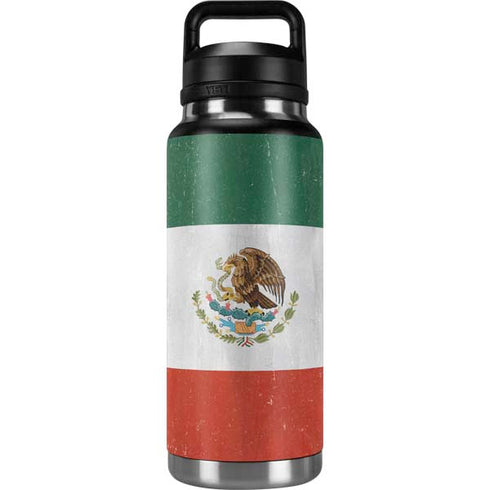 Mexico Flag Distressed YETI Rambler 36oz Bottle Skin