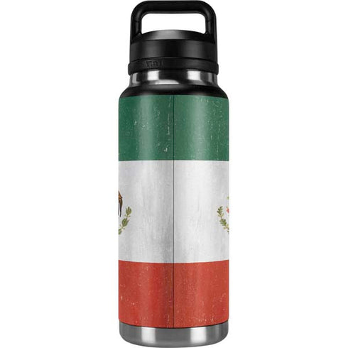 Mexico Flag Distressed YETI Rambler 36oz Bottle Skin
