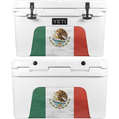 Mexico Flag Distressed YETI Tundra 45 Hard Cooler Skin