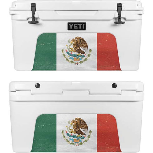 Mexico Flag Distressed YETI Tundra 75 Hard Cooler Skin