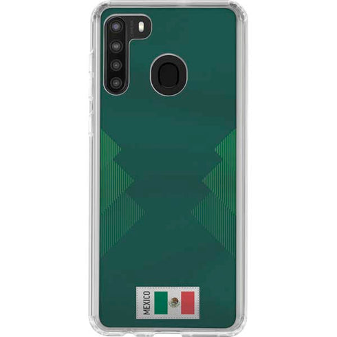 Mexico Soccer Flag Galaxy A21 Clear Case
