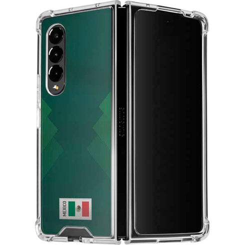 Mexico Soccer Flag Galaxy Z Fold4 5G Clear Case