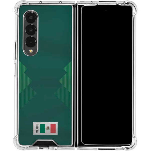 Mexico Soccer Flag Galaxy Z Fold4 5G Clear Case