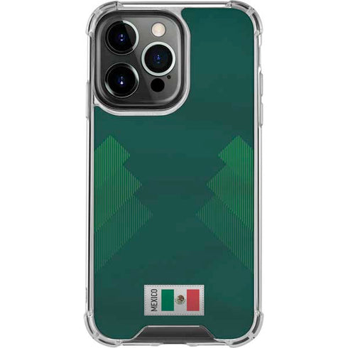 Mexico Soccer Flag iPhone 14 Pro Clear Case