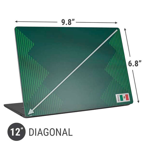 Mexico Soccer Flag Universal Laptop 12in (9.8 x 6.8in) Skin