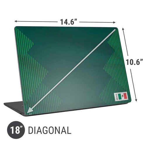 Mexico Soccer Flag Universal Laptop 18in (14.6 x 10.6in) Skin