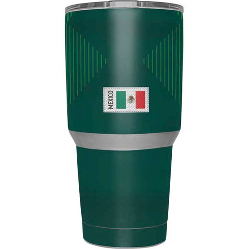 Mexico Soccer Flag Yeti 30oz Rambler Tumbler Skin