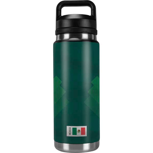 Mexico Soccer Flag YETI Rambler 26oz Bottle Skin