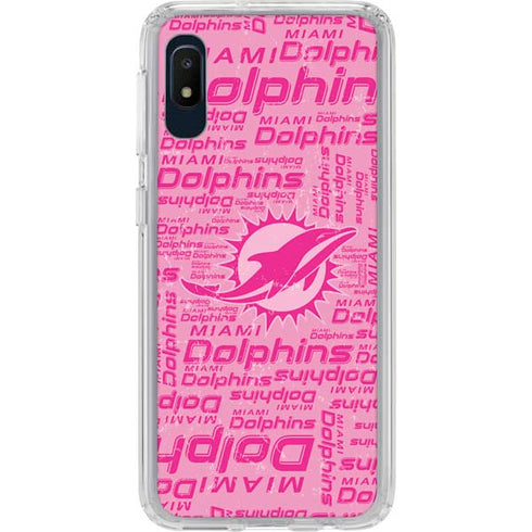 NFL Miami Dolphins - Blast Pink Galaxy A10e Clear Case
