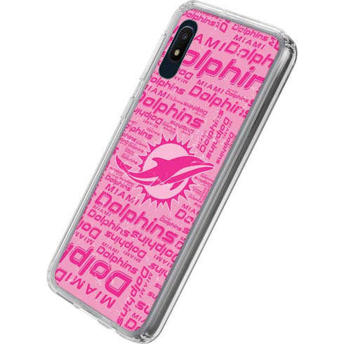 NFL Miami Dolphins - Blast Pink Galaxy A10e Clear Case