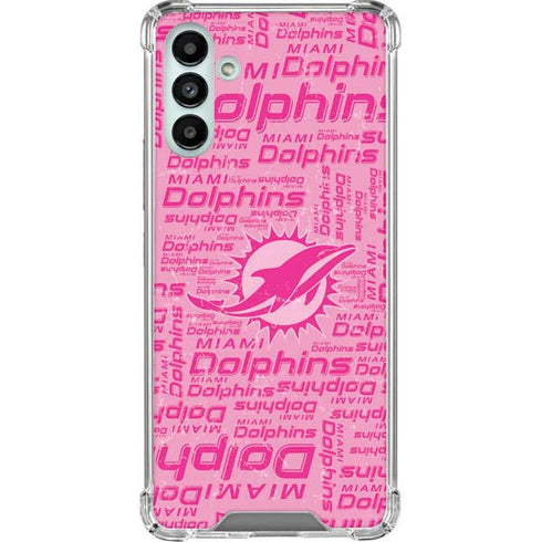 NFL Miami Dolphins - Blast Pink Galaxy A13 5G Clear Case