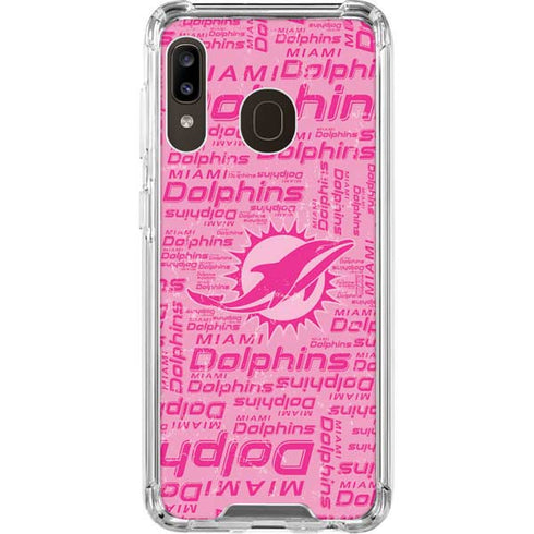 NFL Miami Dolphins - Blast Pink Galaxy A30 Clear Case