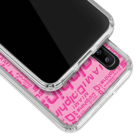 NFL Miami Dolphins - Blast Pink Galaxy A30 Clear Case