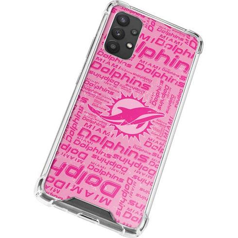 NFL Miami Dolphins - Blast Pink Galaxy A32 5G Clear Case