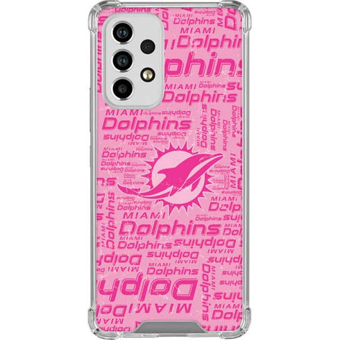 NFL Miami Dolphins - Blast Pink Galaxy A33 5G Clear Case