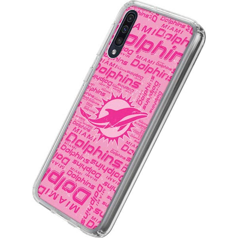NFL Miami Dolphins - Blast Pink Galaxy A50 Clear Case