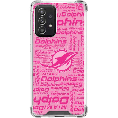 NFL Miami Dolphins - Blast Pink Galaxy A52 5G Clear Case