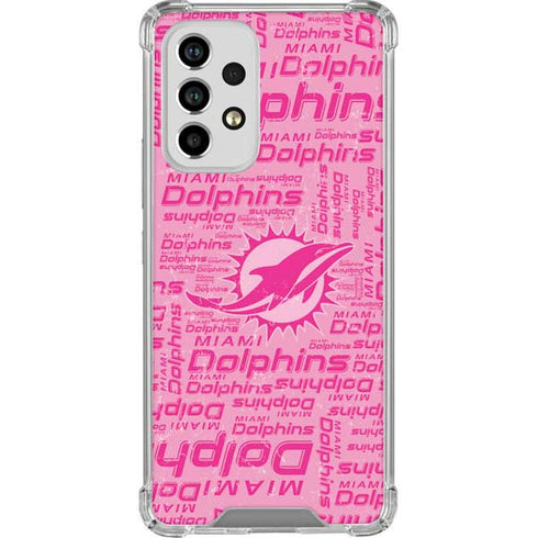 NFL Miami Dolphins - Blast Pink Galaxy A53 5G Clear Case