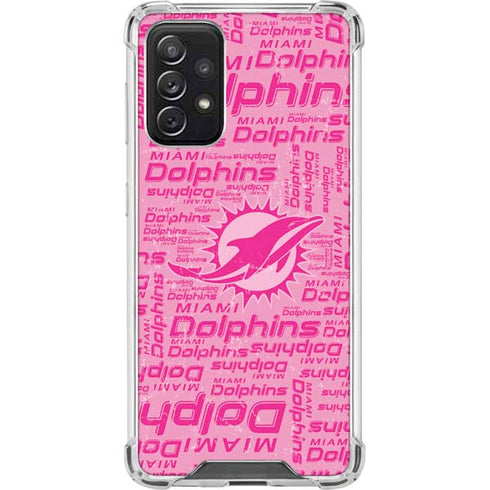 NFL Miami Dolphins - Blast Pink Galaxy A72 5G Clear Case