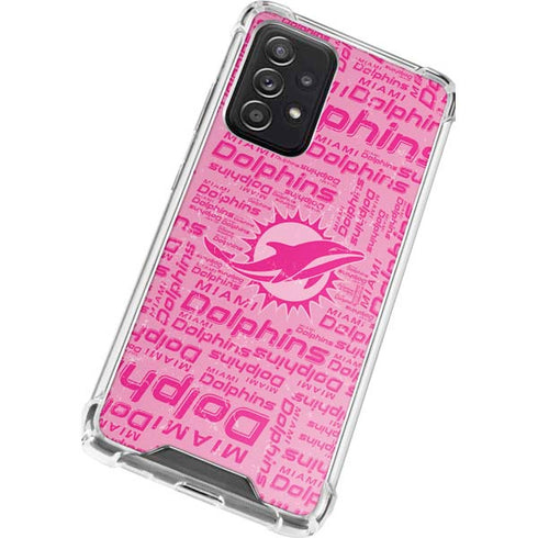 NFL Miami Dolphins - Blast Pink Galaxy A72 5G Clear Case