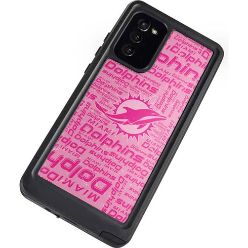 NFL Miami Dolphins - Blast Pink Galaxy Note20 5G Waterproof Case