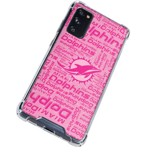NFL Miami Dolphins - Blast Pink Galaxy S20 FE Clear Case