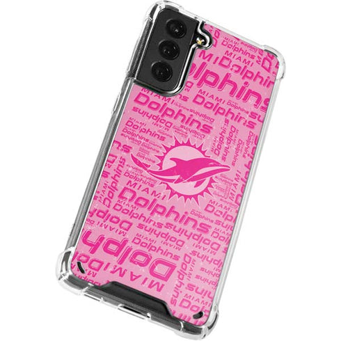 NFL Miami Dolphins - Blast Pink Galaxy S21 Plus 5G Clear Case