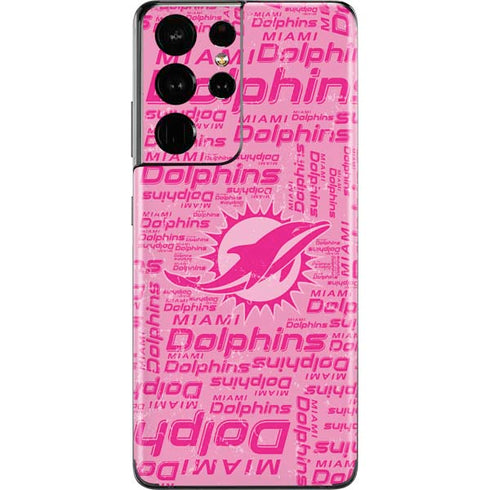 NFL Miami Dolphins - Blast Pink Galaxy S21 Ultra 5G Skin