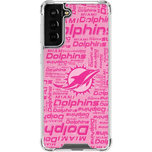 NFL Miami Dolphins - Blast Pink Galaxy S22 Plus Clear Case