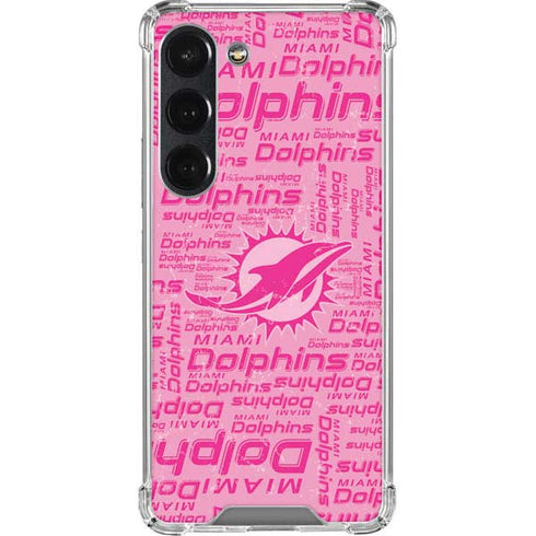 NFL Miami Dolphins - Blast Pink Galaxy S23 Clear Case