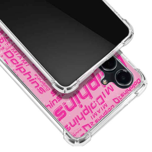 NFL Miami Dolphins - Blast Pink Galaxy S23 FE Clear Case