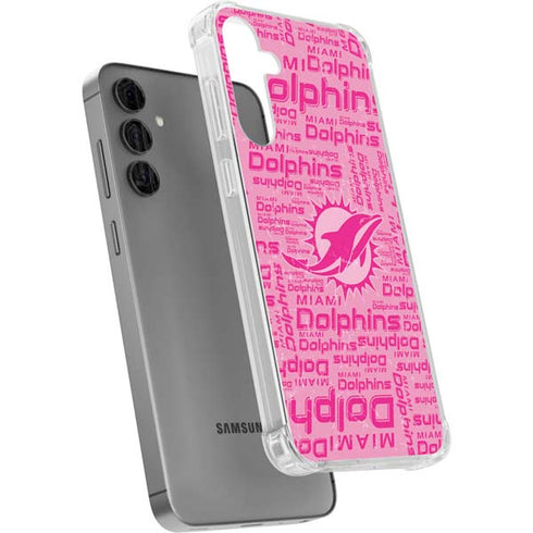 NFL Miami Dolphins - Blast Pink Galaxy S24 Plus Clear Case