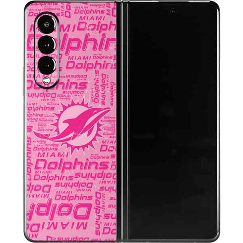 NFL Miami Dolphins - Blast Pink Galaxy Z Fold3 5G Skin