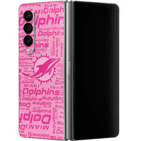 NFL Miami Dolphins - Blast Pink Galaxy Z Fold4 5G Skin