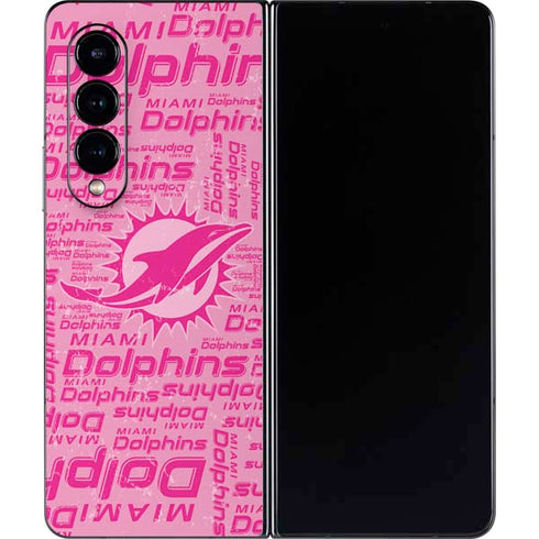 NFL Miami Dolphins - Blast Pink Galaxy Z Fold4 5G Skin