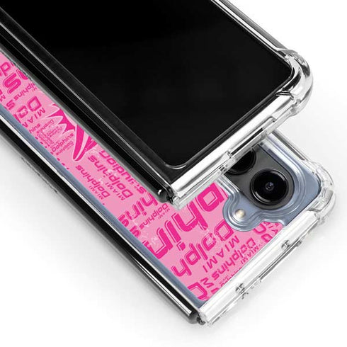 NFL Miami Dolphins - Blast Pink Galaxy Z Fold5 5G Clear Case