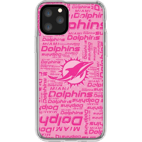 NFL Miami Dolphins - Blast Pink iPhone 11 Pro Clear Case