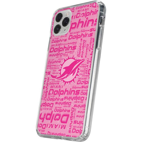 NFL Miami Dolphins - Blast Pink iPhone 11 Pro Clear Case