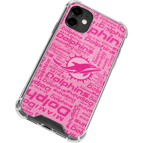 NFL Miami Dolphins - Blast Pink iPhone 12 Mini Clear Case