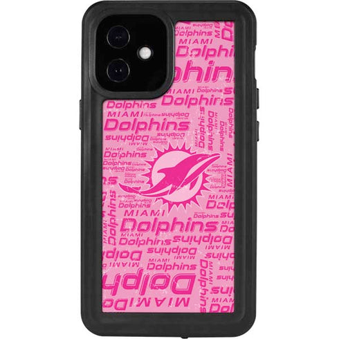 NFL Miami Dolphins - Blast Pink iPhone 12 Mini Waterproof Case
